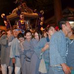 流山赤城神社の神輿、笑顔でわっしょい！