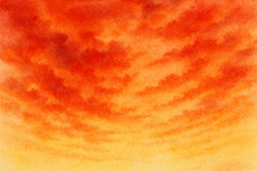 真っ赤な夕焼けのイメージ